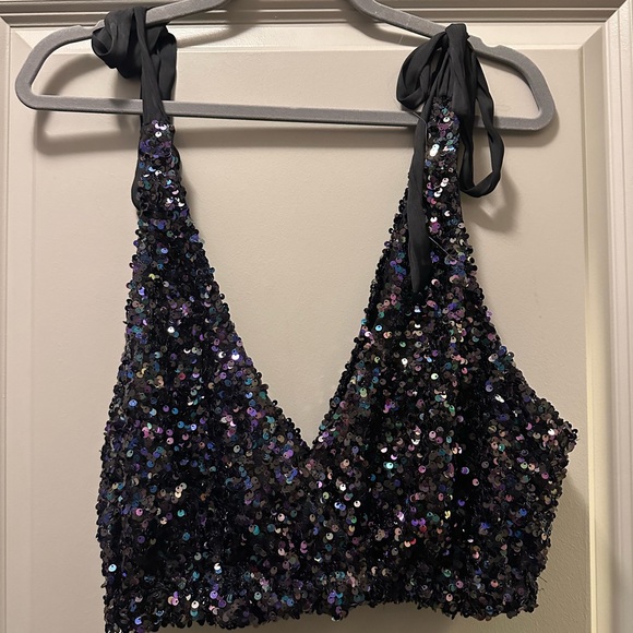 Free People Sequin Top - Picture 2 of 4